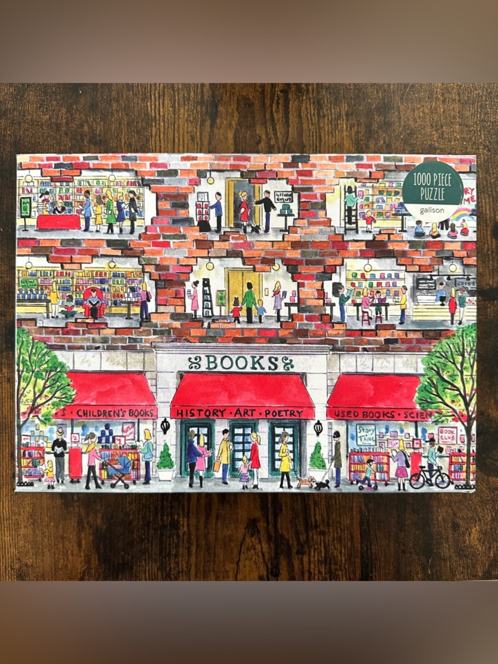 Galison Puzzle, A Day at the Bookstore, 1000 pieces